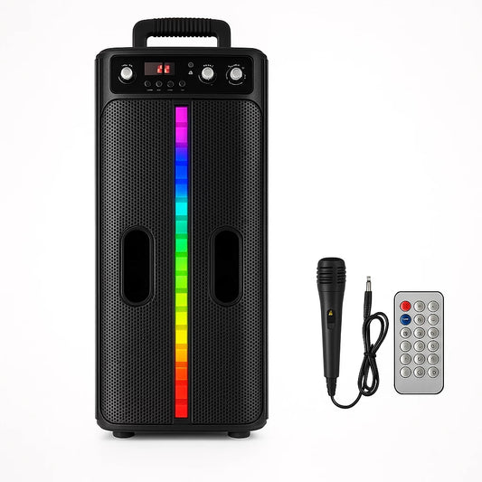 Portable 6000W Bluetooth Speaker Sub Woofer Heavy Bass Sound System Party & Mic - Nova Electronics