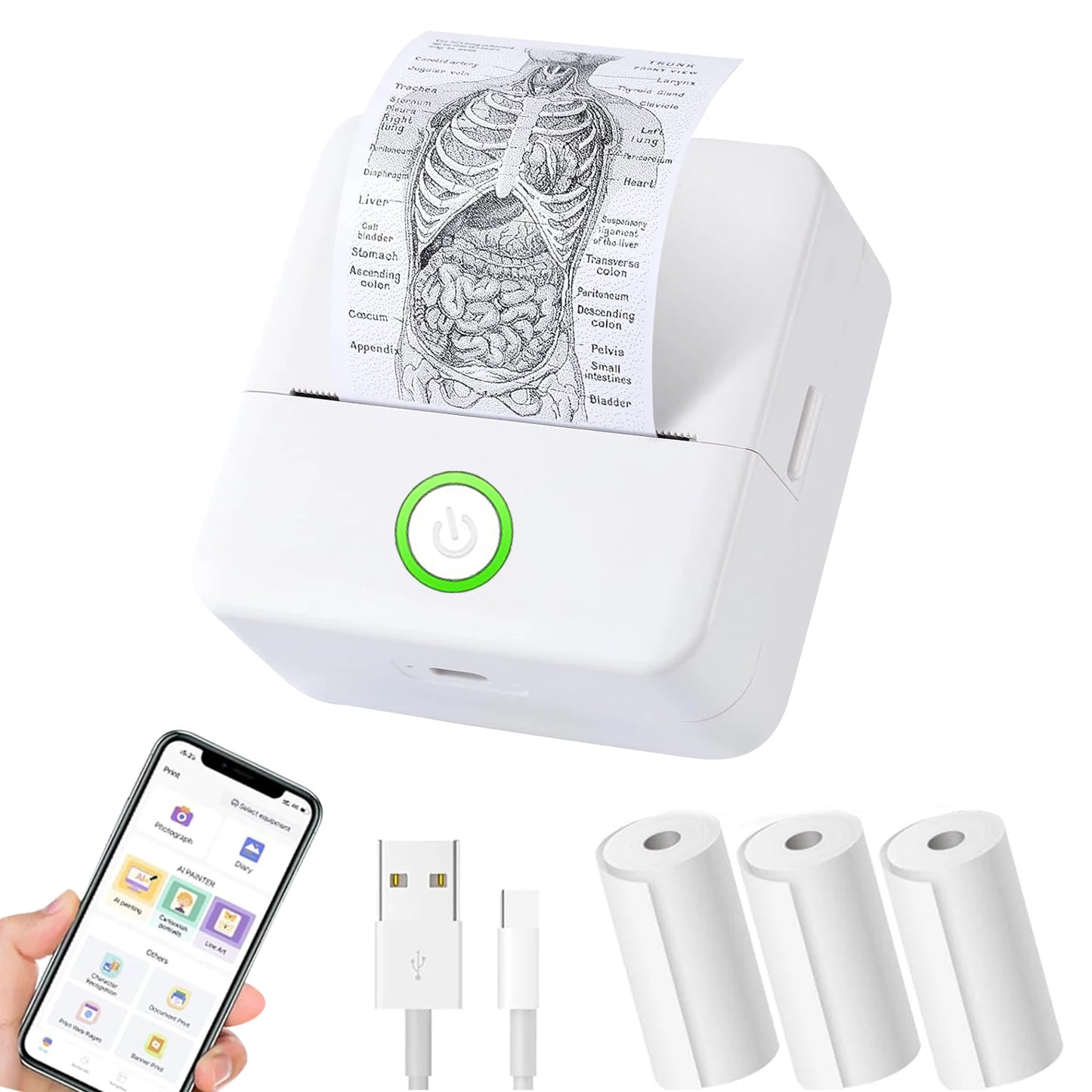 Mini Pocket Thermal Printer β Inkless Bluetooth Sticker Maker for Journaling, Photos & Notes | Portable 203DPI Printer with Free Cut & 57mm Roll Feed - Nova Electronics