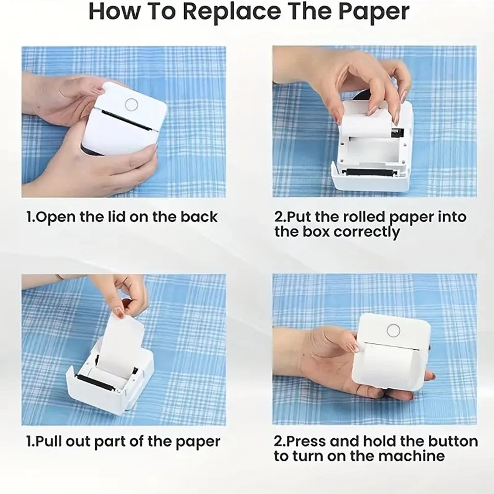 Mini Pocket Thermal Printer β Inkless Bluetooth Sticker Maker for Journaling, Photos & Notes | Portable 203DPI Printer with Free Cut & 57mm Roll Feed - Nova Electronics