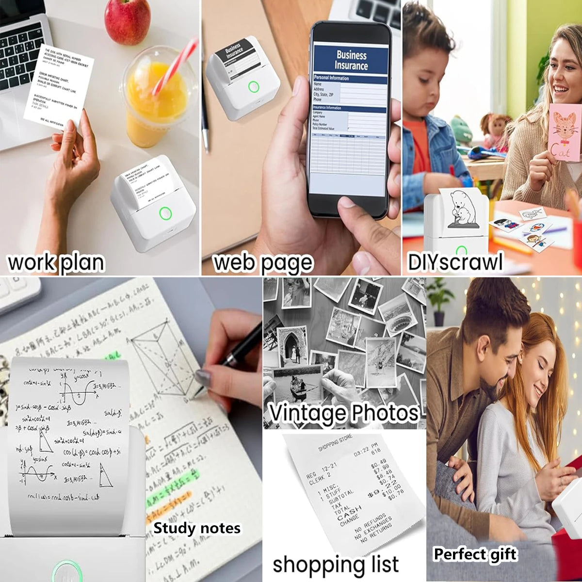 Mini Pocket Thermal Printer β Inkless Bluetooth Sticker Maker for Journaling, Photos & Notes | Portable 203DPI Printer with Free Cut & 57mm Roll Feed - Nova Electronics