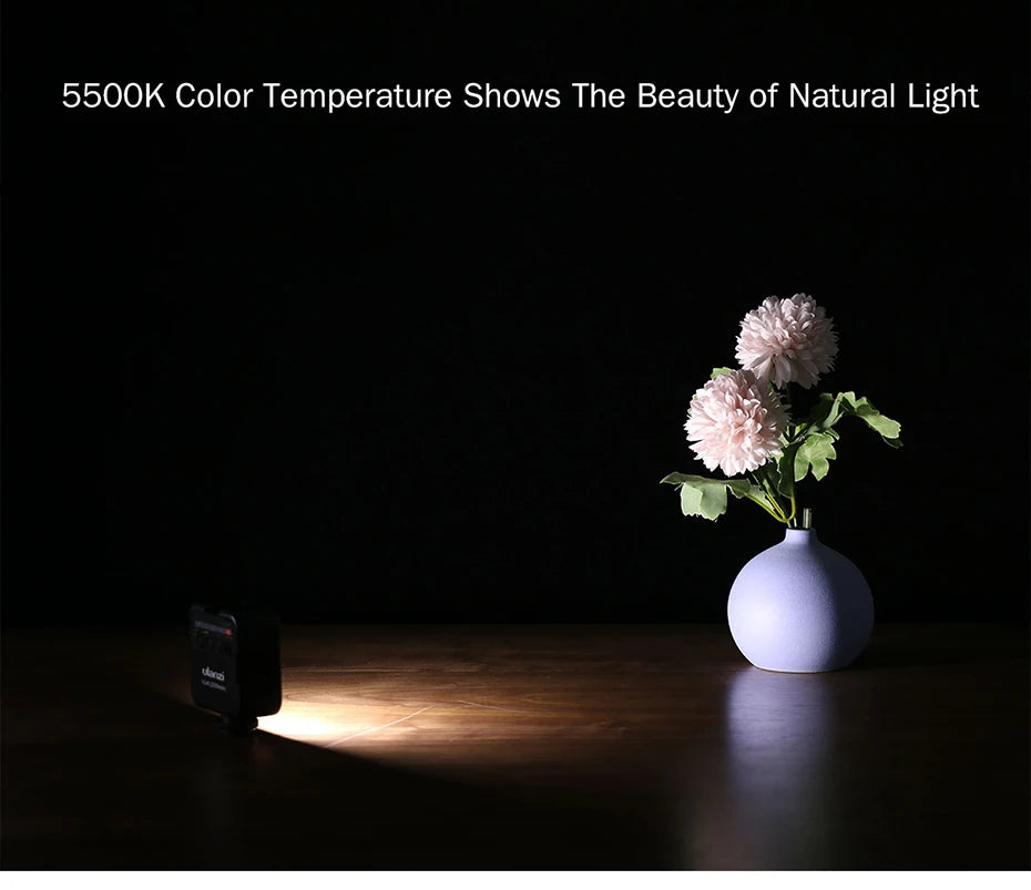 Ulanzi VL49 6W Mini Vlog LED Fill Light White 2000mAh 5500K Zoom Lighting Photographic Lighting Video Phone Selfie Fill Lamps