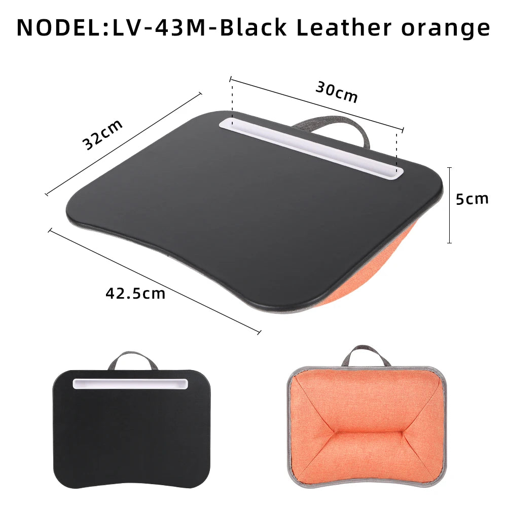 Portable Laptop Desk with Cushion Base - Wooden Lap Table for Bed, Couch & Travel - Built-in Mouse Pad & Storage - 42.5cm Bamboo Computer Tray for Students, Remote Workers & Digital Nomads - Nova Electronics