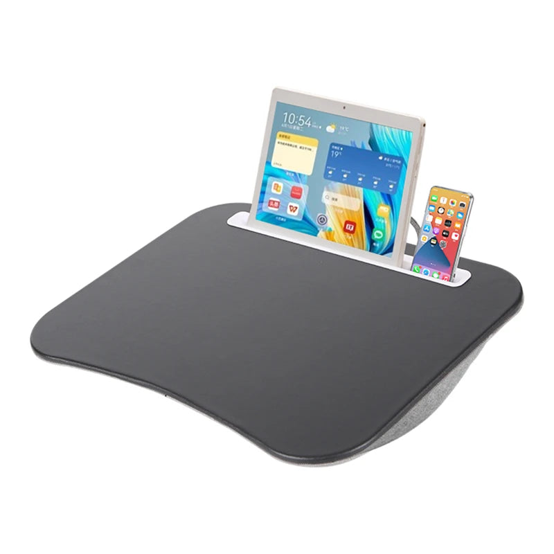 Portable Laptop Desk with Cushion Base - Wooden Lap Table for Bed, Couch & Travel - Built-in Mouse Pad & Storage - 42.5cm Bamboo Computer Tray for Students, Remote Workers & Digital Nomads - Nova Electronics