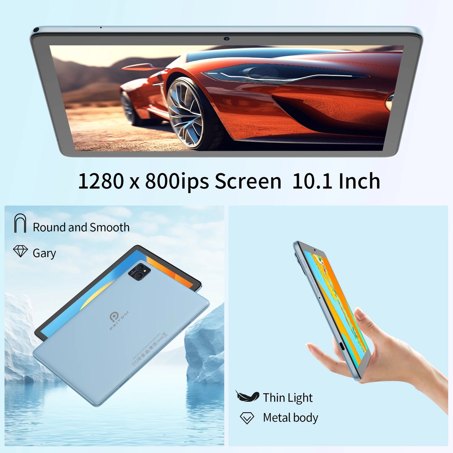10.1" Android 14 Tablet with Keyboard & Stylus β 8GB RAM, 128GB Storage, Octa-Core, 8000mAh Battery, Dual Cameras, HD IPS Display, WiFi, Google Certified (Includes Case & Mouse) - Nova Electronics