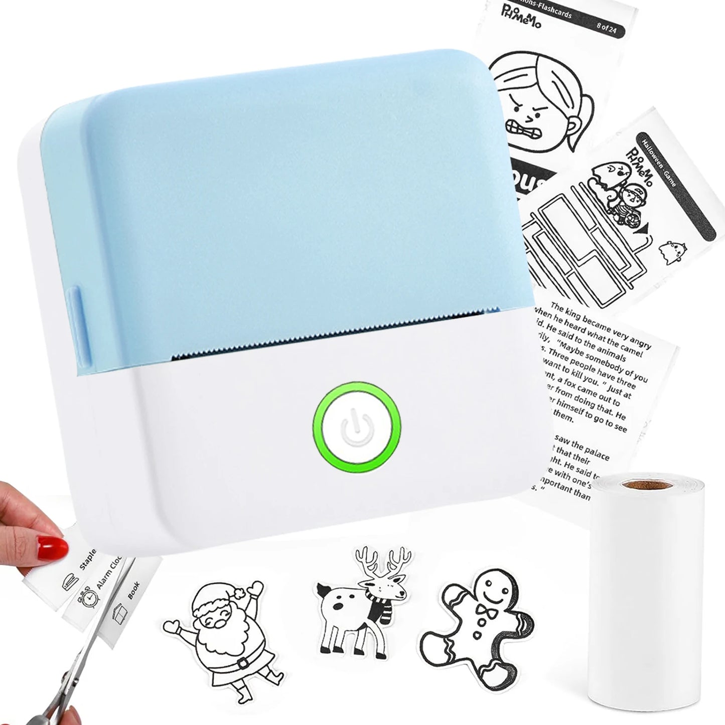 Mini Pocket Thermal Printer β Inkless Bluetooth Sticker Maker for Journaling, Photos & Notes | Portable 203DPI Printer with Free Cut & 57mm Roll Feed - Nova Electronics