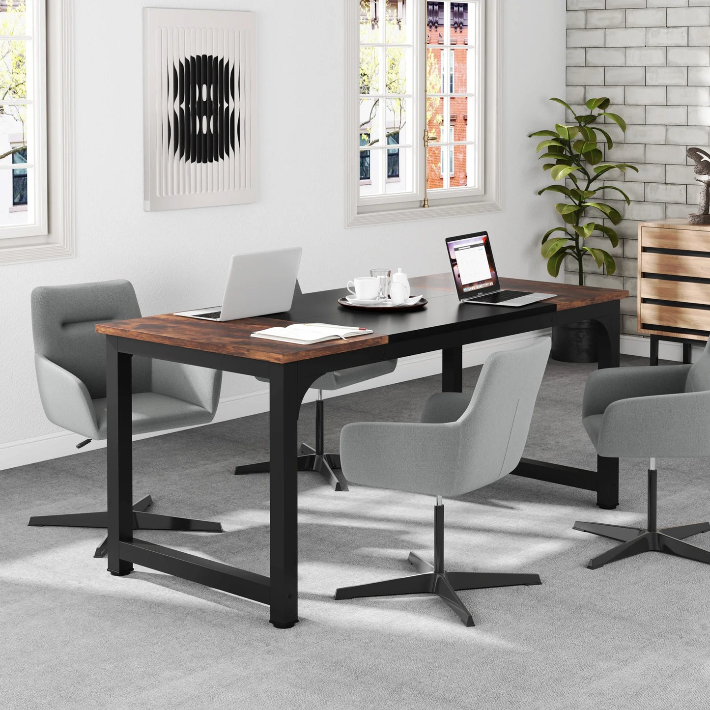 Tribesigns Large Office Desk Computer Table Study Writing Desk Workstation for Home Office Modern Computer Desk - Nova Electronics