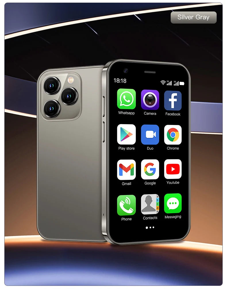 SERVO 15SE Mini Smartphone 3G WCDMA Android System WiFi Hotspot Play Store 3.0" Display Small Palm Smart Phones Dual SIM Standby