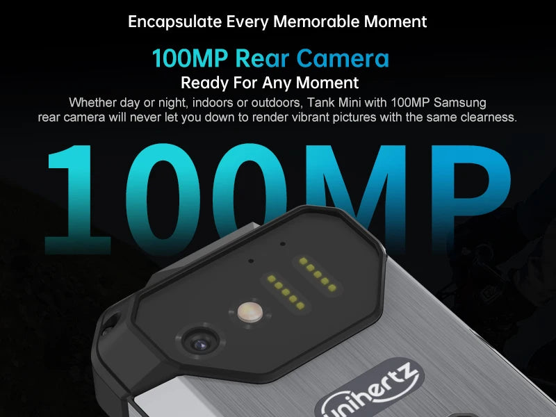 Unihertz 8849 Tank Mini Rugged Smartphone 4.3 Inch Display Android 13 5800mAh 24GB 256GB Helio G99 Octa Core 100MP Cameras IP68 - Nova Electronics
