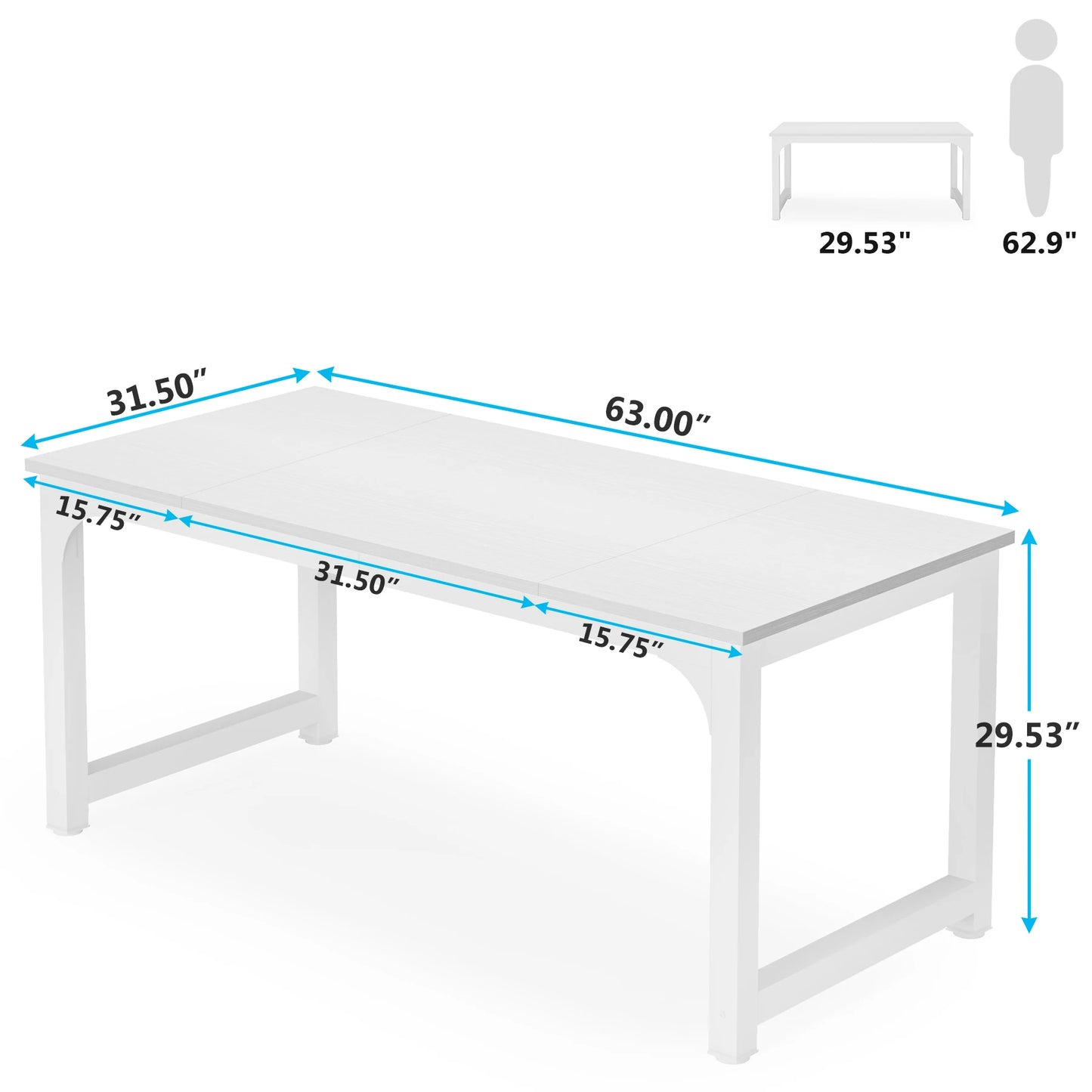 Tribesigns Large Office Desk Computer Table Study Writing Desk Workstation for Home Office Modern Computer Desk - Nova Electronics