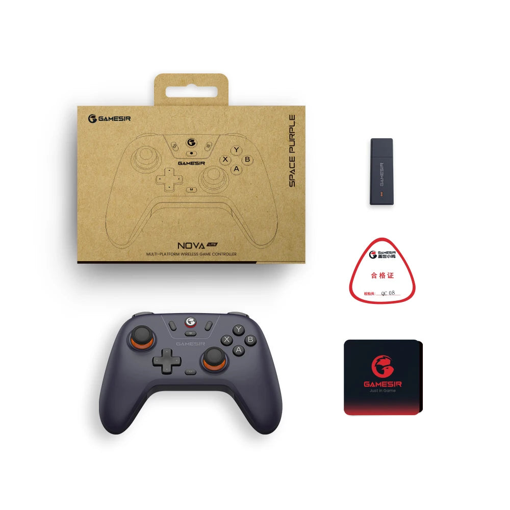 GameSir Nova Lite Wireless Controller with Hall Effect Sticks – Tri-Mode Bluetooth Gamepad for Nintendo Switch, Android, iOS, PC & Steam – Anti-Drift Design, Turbo Function, 2.4G & USB-C - Nova Electronics