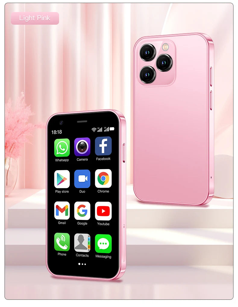 SERVO 15SE Mini Smartphone 3G WCDMA Android System WiFi Hotspot Play Store 3.0" Display Small Palm Smart Phones Dual SIM Standby