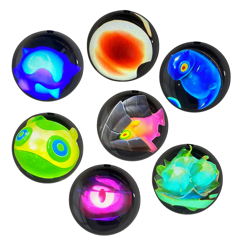 Customizable video glass ball DIY art glass ball lamp - spherical pixel display, detachable video and sound game screen
