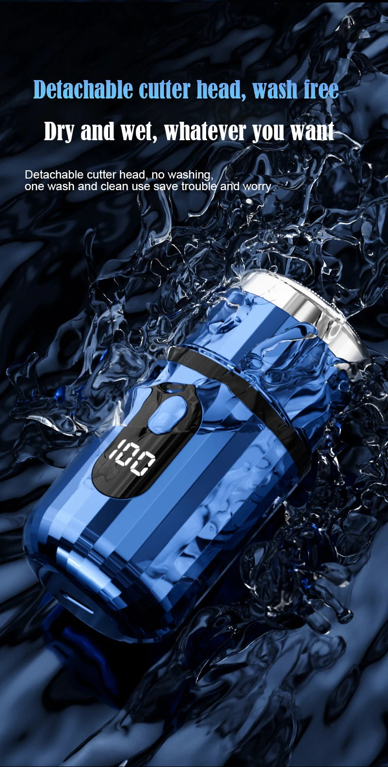 Mini Electric Shaver USB-C Rechargeable Shaver Waterproof Portable Shaver Powerful Travel Home Use Cordless Shaver - Nova Electronics