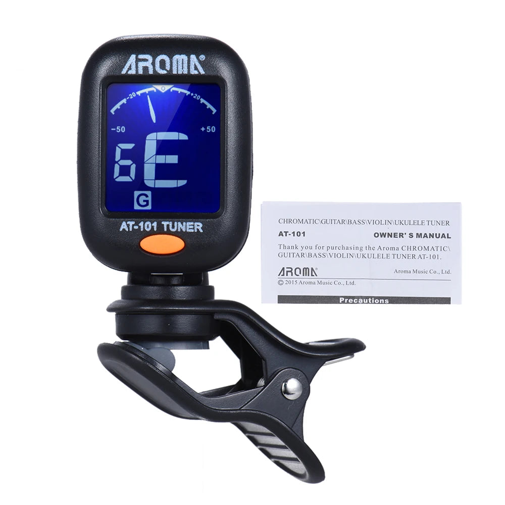 Tuner AT-101 Mini Portable Clip-on Electronic Tuner Super Sensitive 12 Equal Temperament Guitar Stringed Instrument Both Apply - Nova Electronics