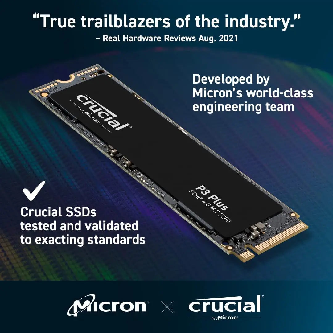 Crucial P3 Plus PCIe Gen4x4 3D NAND NVMe M.2 SSD 500GB 1TB 2TB(OEM package)&Crucial P310 1TB PCIe Gen4 nvme SSD,up to 7100 MB/s - Nova Electronics