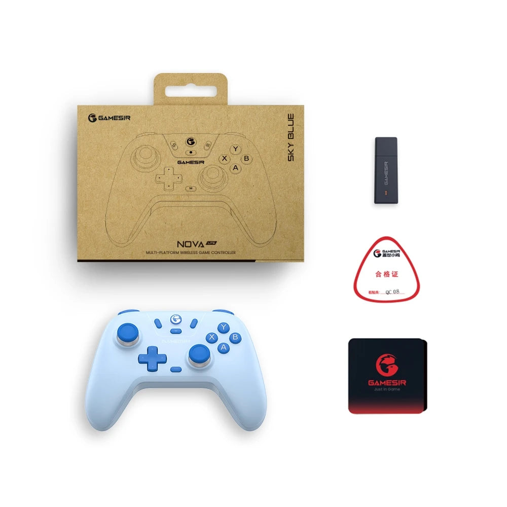 GameSir Nova Lite Wireless Controller with Hall Effect Sticks – Tri-Mode Bluetooth Gamepad for Nintendo Switch, Android, iOS, PC & Steam – Anti-Drift Design, Turbo Function, 2.4G & USB-C - Nova Electronics