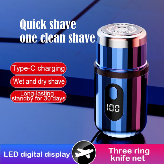 Mini Electric Shaver USB-C Rechargeable Shaver Waterproof Portable Shaver Powerful Travel Home Use Cordless Shaver - Nova Electronics