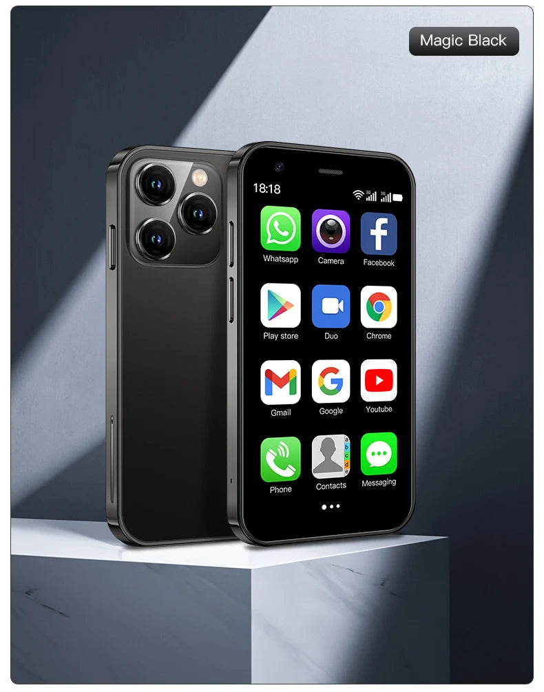 SERVO 15SE Mini Smartphone 3G WCDMA Android System WiFi Hotspot Play Store 3.0" Display Small Palm Smart Phones Dual SIM Standby