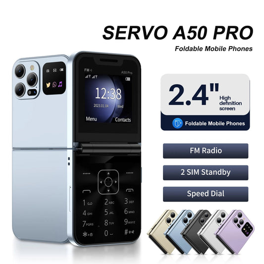 Affordable Dual SIM Unlocked Flip Phone – 2.4" HD Screen, 1350mAh Battery, Call Recording, Bluetooth, FM Radio, Type-C Charging for Seniors & Minimalists