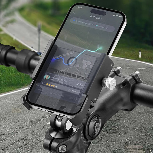 Aluminum Bike Phone Holder Shockproof Motorcycle Phone Mount Adjustable Universal Bottom Support Design for Bicycle Phone Mount - Nova Electronics