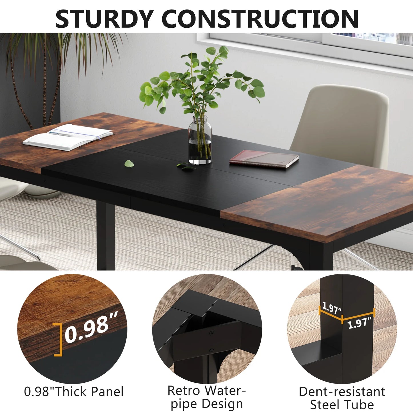 Tribesigns Large Office Desk Computer Table Study Writing Desk Workstation for Home Office Modern Computer Desk - Nova Electronics