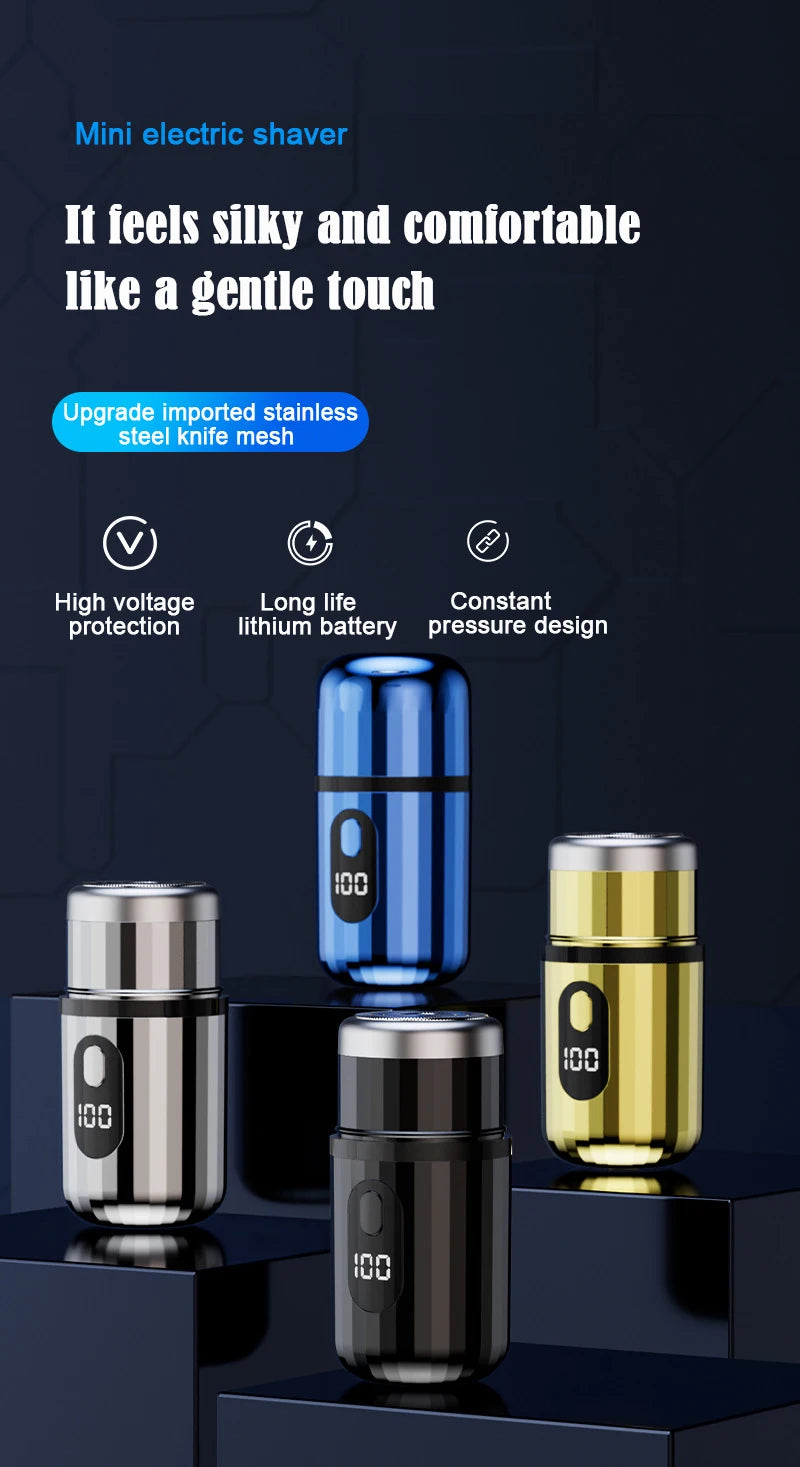 Mini Electric Shaver USB-C Rechargeable Shaver Waterproof Portable Shaver Powerful Travel Home Use Cordless Shaver - Nova Electronics