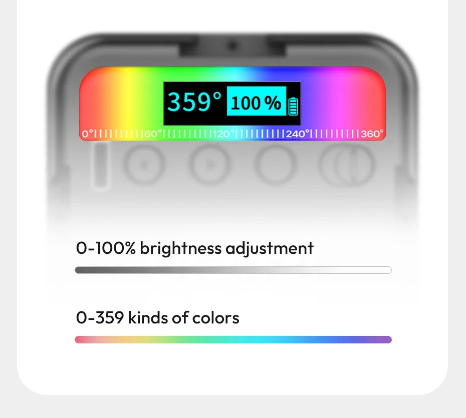 Ulanzi VL49 RGB Mini Pocket RGB Video Light Fill Light for DSLR Camera Smartphone Photography Live Streaming 2500-9000K 2000mAh