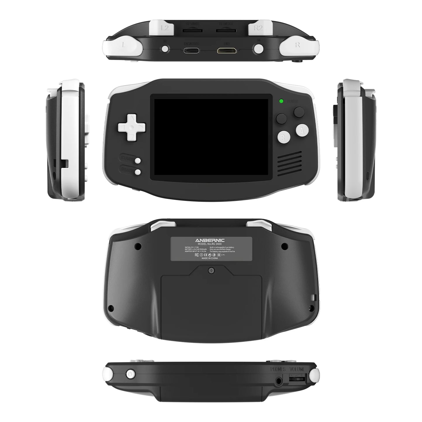 RG34XX Retro Handheld Game Console 3.4" IPS 720x480 Linux 3500mAh Bluetooth WiFi - Nova Electronics