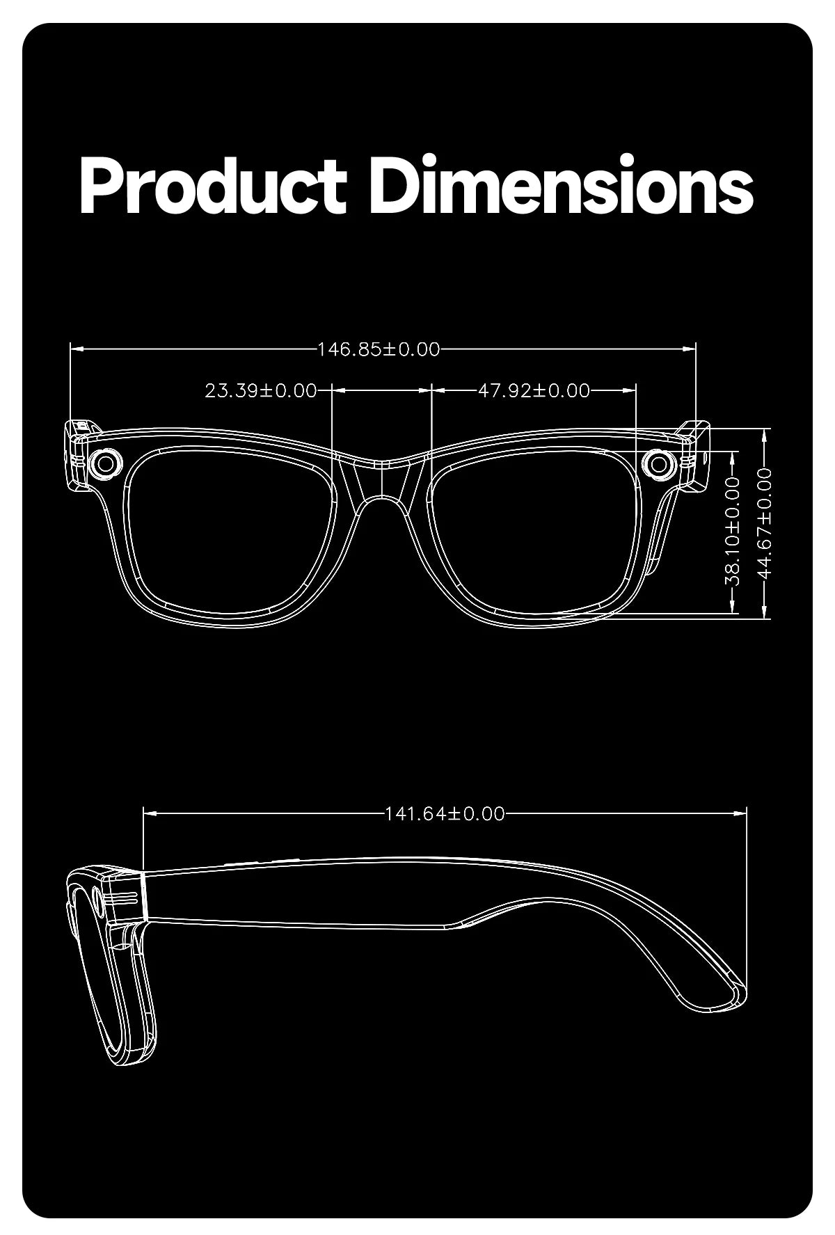 New Camera Glasses 800w Pixel 4K UHD Camera Recording Noise Reduction Ai Recognition Translation Anti Blue Light Smart Glasses