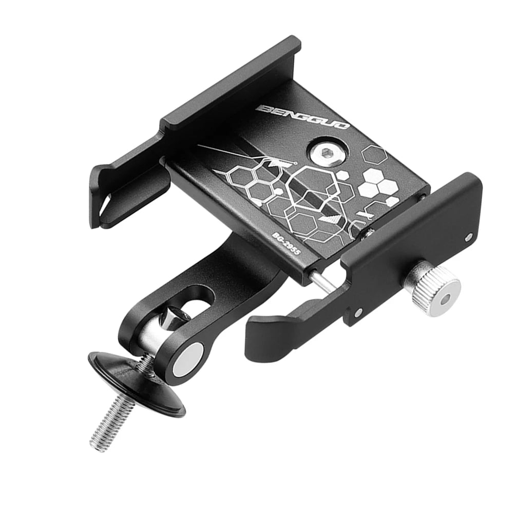 Aluminum Bike Phone Holder Shockproof Motorcycle Phone Mount Adjustable Universal Bottom Support Design for Bicycle Phone Mount - Nova Electronics
