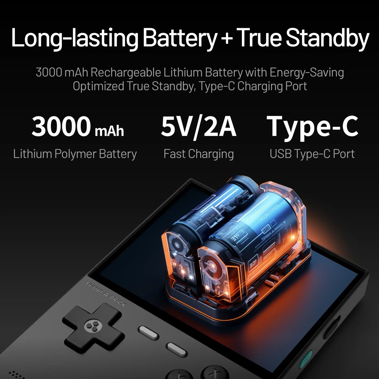 Handheld Game Console Retro Gaming Device 3.2" IPS Screen 12000+ Games Linux System RGB LED Lighting Metal Back Panel WiFi Bluetooth 3000mAh Battery Expandable Storage Up To 1TB Type-C Charging Portable Gaming - Nova Electronics