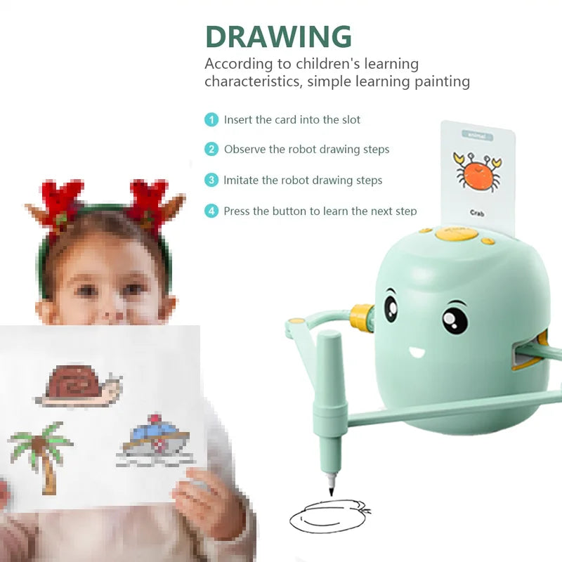 Music interaction Pictures drawing robot games for kids Technology Baby Automatic Painting Learning Machine Intelligence Toy