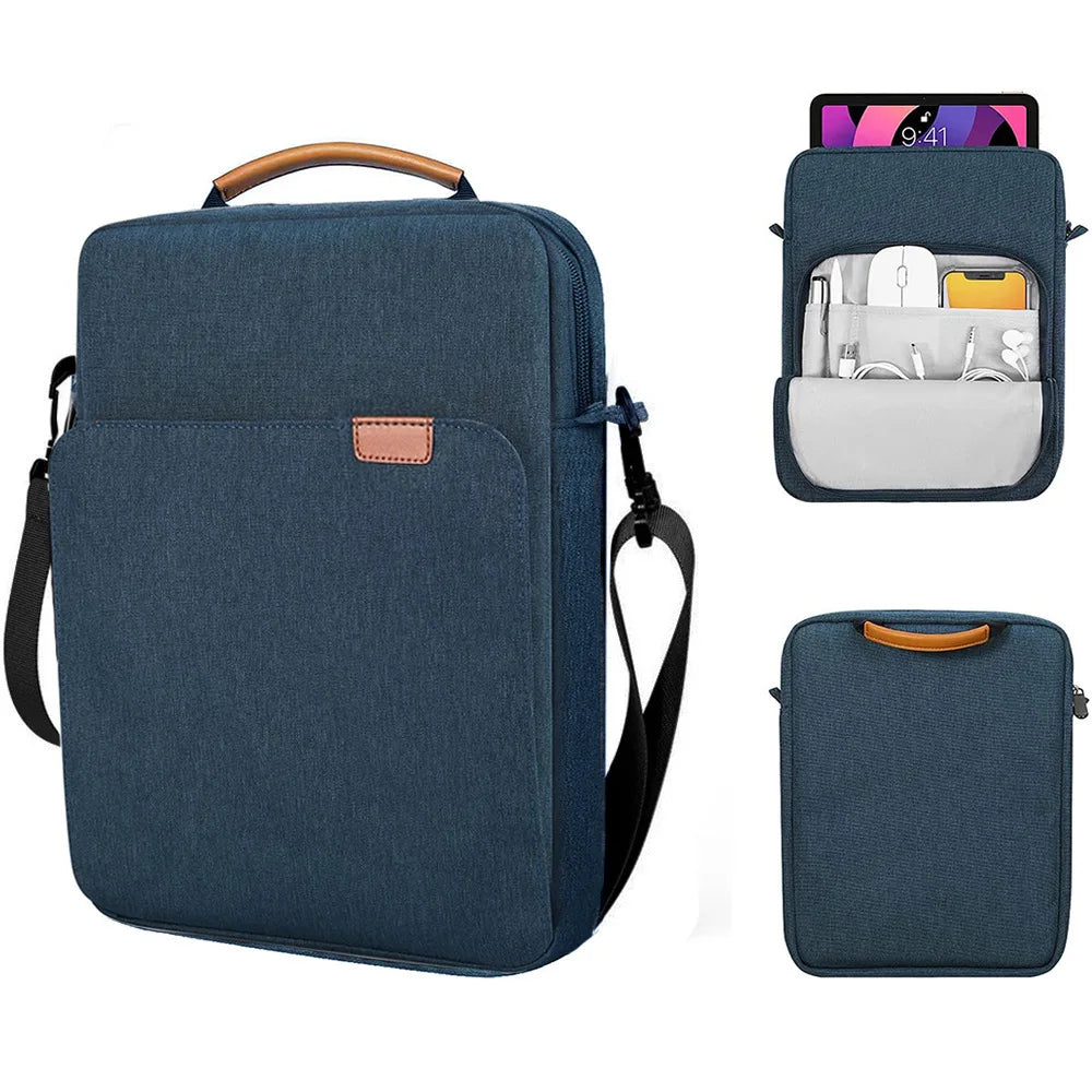 Tablet Shoulder Sleeve Bag For iPad air pro 12.9in iPad Air 10.9in Galaxy Tab A 10 Laptop Pouch Handbag Birefcase - Nova Electronics