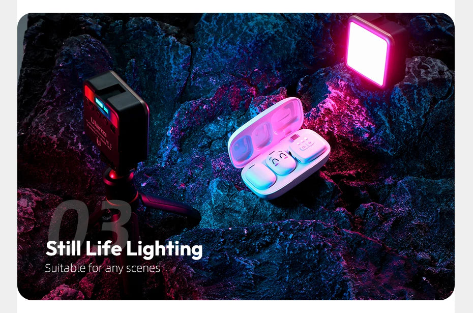 Ulanzi VL49 RGB Mini Pocket RGB Video Light Fill Light for DSLR Camera Smartphone Photography Live Streaming 2500-9000K 2000mAh