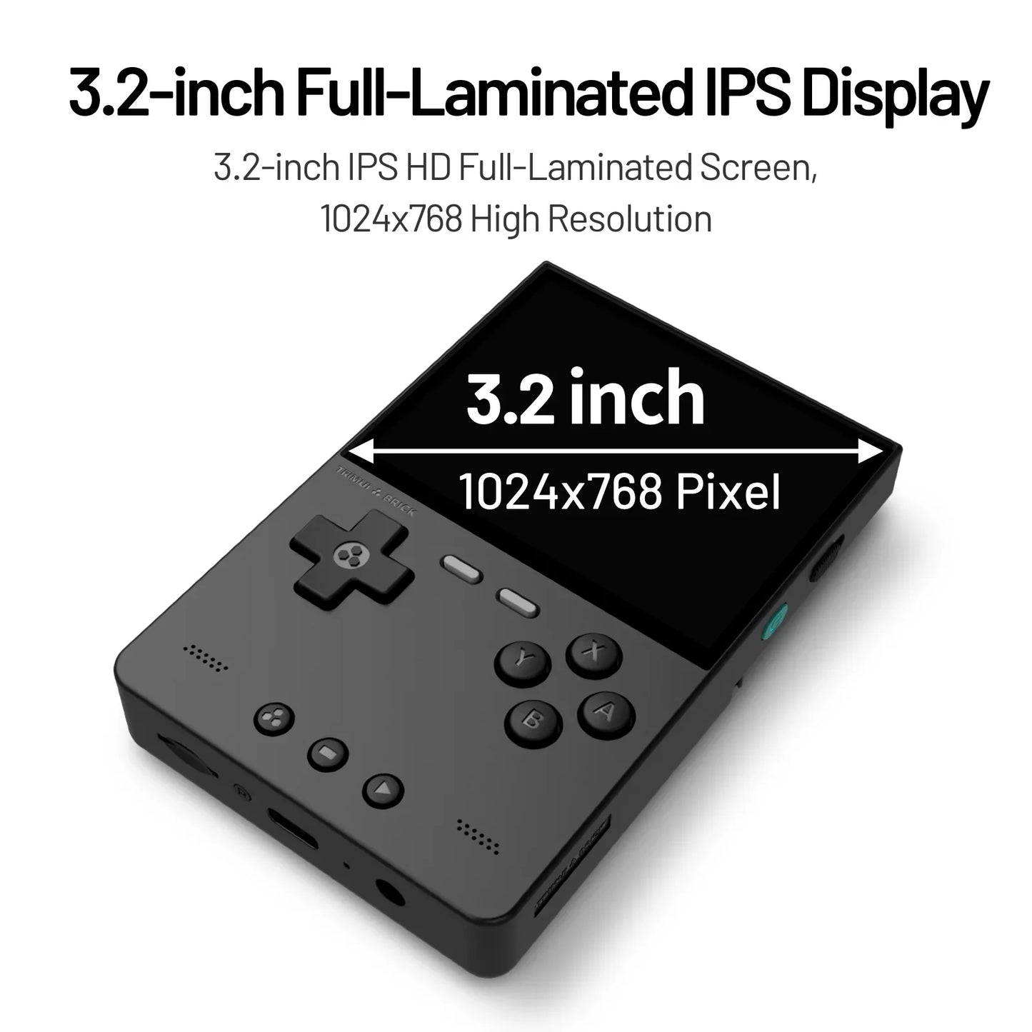 Handheld Game Console Retro Gaming Device 3.2" IPS Screen 12000+ Games Linux System RGB LED Lighting Metal Back Panel WiFi Bluetooth 3000mAh Battery Expandable Storage Up To 1TB Type-C Charging Portable Gaming - Nova Electronics
