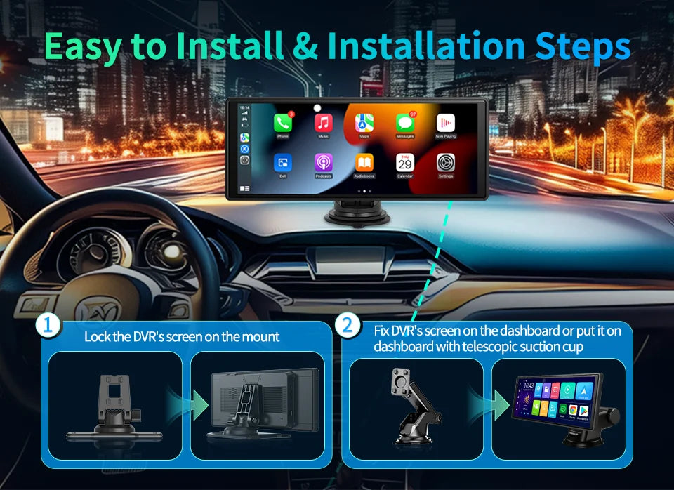 10.26 Inch Android 13 Rearview Mirror Dash Cam 8 Core CarPlay Android Auto 1080P GPS Bluetooth Touch Screen - Nova Electronics