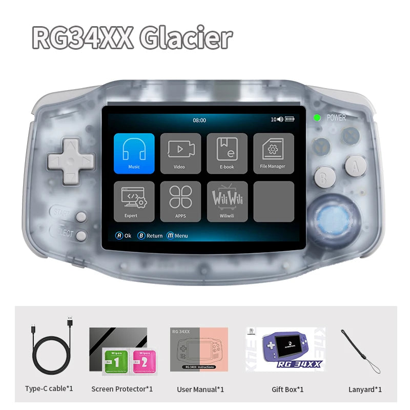 RG34XX Retro Handheld Game Console 3.4" IPS 720x480 Linux 3500mAh Bluetooth WiFi - Nova Electronics