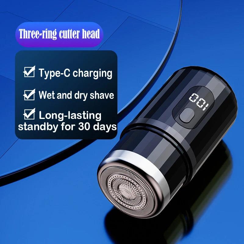 Mini Electric Shaver USB-C Rechargeable Shaver Waterproof Portable Shaver Powerful Travel Home Use Cordless Shaver - Nova Electronics