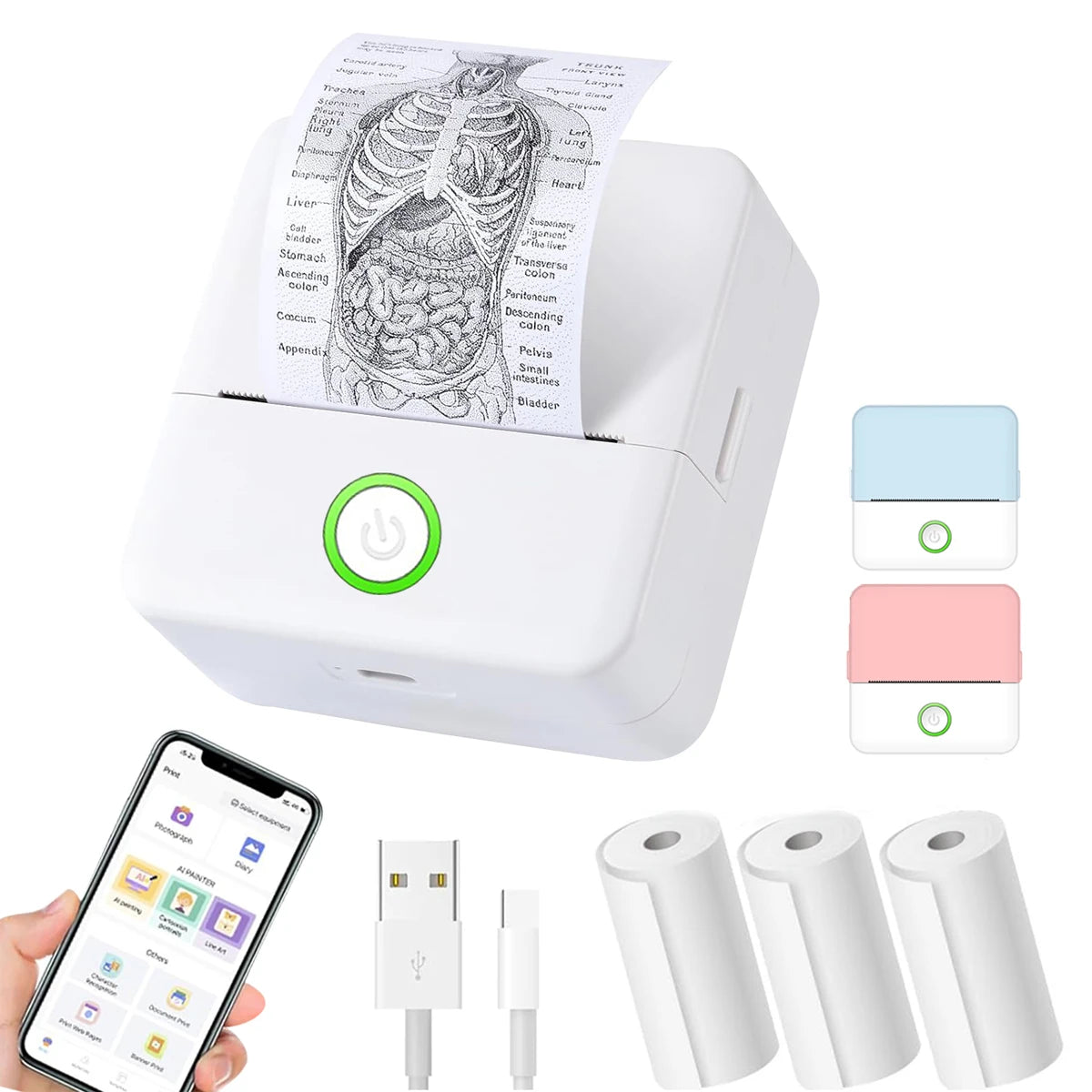 Mini Pocket Thermal Printer β Inkless Bluetooth Sticker Maker for Journaling, Photos & Notes | Portable 203DPI Printer with Free Cut & 57mm Roll Feed - Nova Electronics
