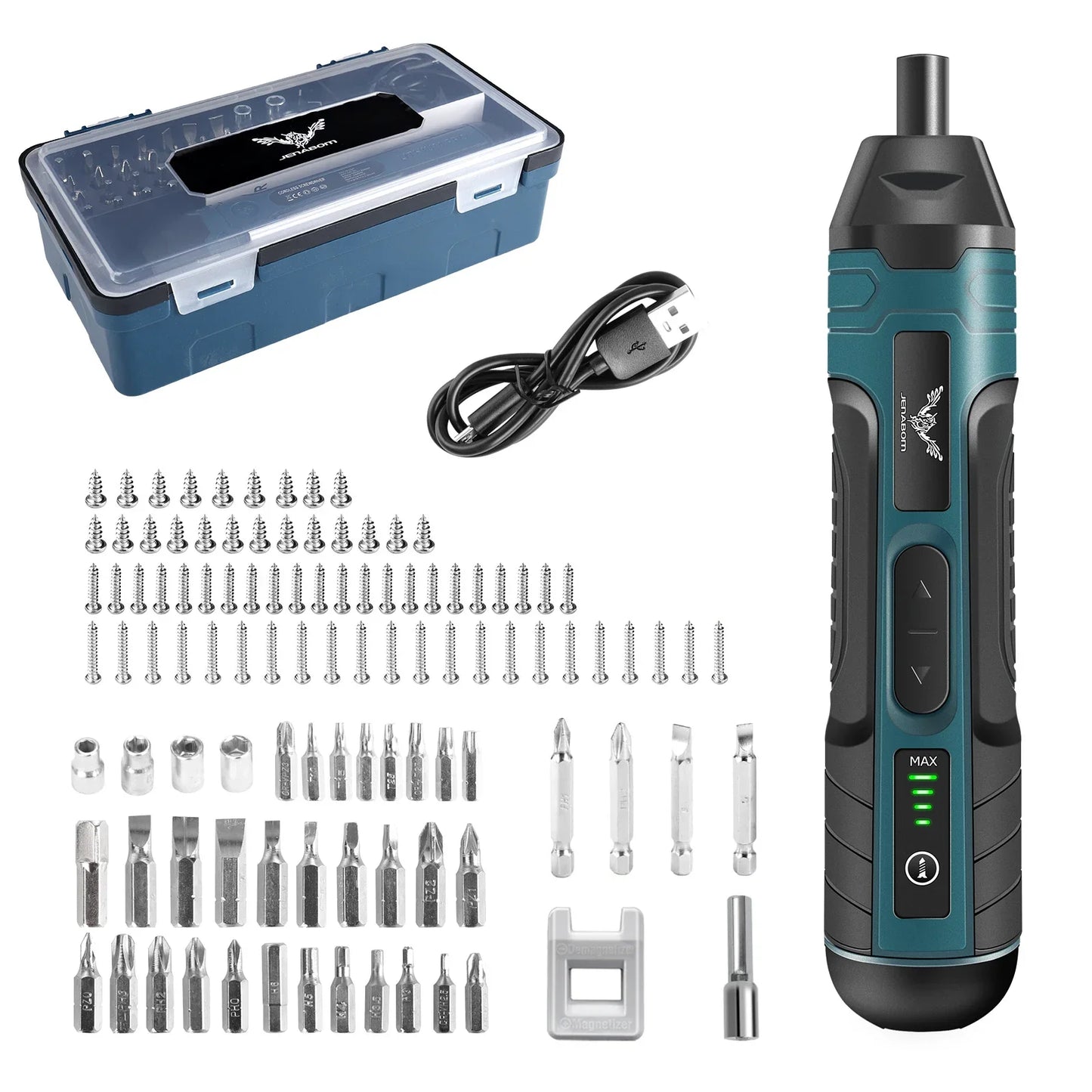 JENABOM 3.6V cordless electric screwdriver set mini multifunctional precision wireless charging screwdriver charging drill tools - Nova Electronics