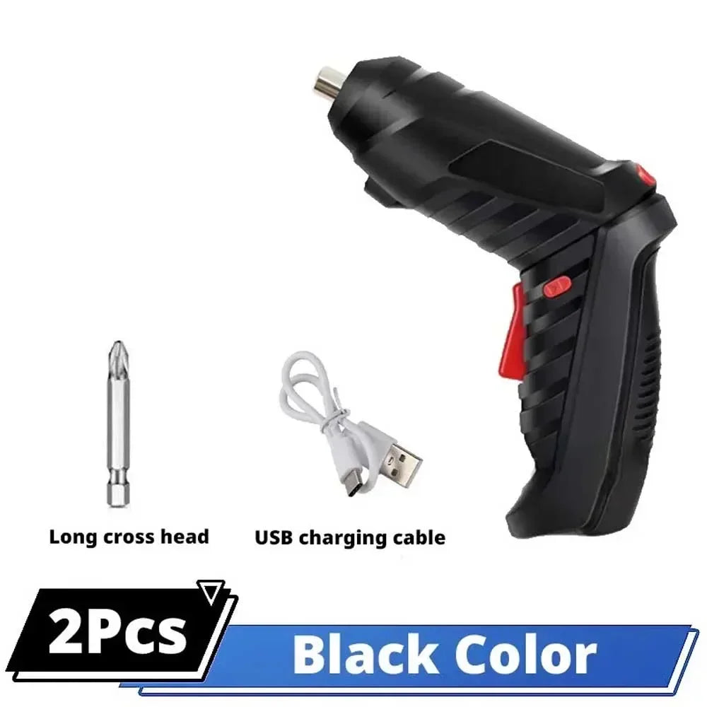 2/47pcs 3.6V Screwdriver Kit Rechargeable Lithium Battery Cordless Electric Screwdriver Drill Kit Folding Home Power Tools - Nova Electronics