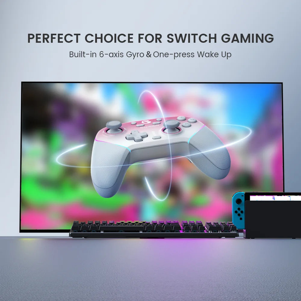 Wireless Switch Controller with Charging Dock | GameSir Super Nova Hall Effect Joysticks, RGB Lights, Anti-Drift, PC/Android/iOS Compatible, Dual Motors & Back Buttons - Nova Electronics