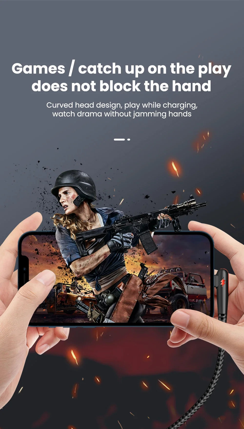 NNBILI 120W fast charging USB to Type-C cable, nylon braided, 90 ° elbow design with high power output suitable for Huawei oppo - Nova Electronics