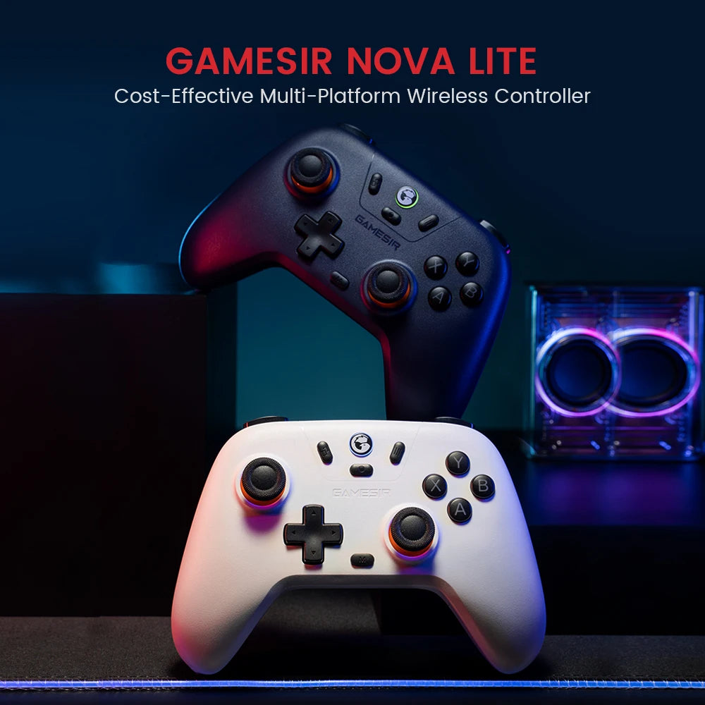 GameSir Nova Lite Wireless Controller with Hall Effect Sticks – Tri-Mode Bluetooth Gamepad for Nintendo Switch, Android, iOS, PC & Steam – Anti-Drift Design, Turbo Function, 2.4G & USB-C - Nova Electronics