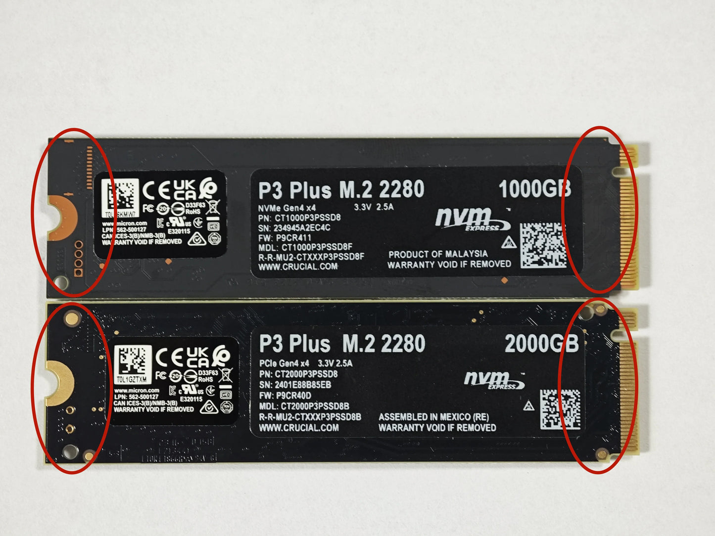 Crucial P3 Plus PCIe Gen4x4 3D NAND NVMe M.2 SSD 500GB 1TB 2TB(OEM package)&Crucial P310 1TB PCIe Gen4 nvme SSD,up to 7100 MB/s - Nova Electronics