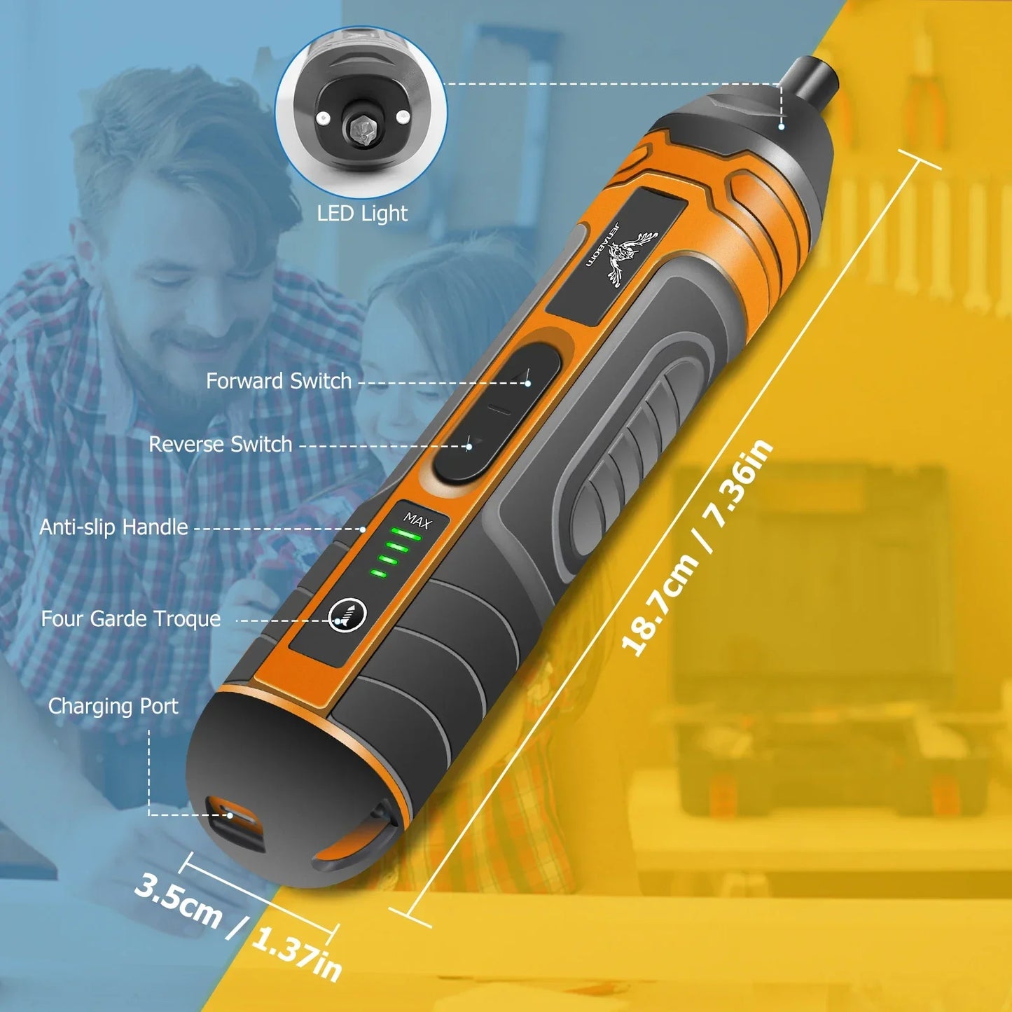 JENABOM 3.6V cordless electric screwdriver set mini multifunctional precision wireless charging screwdriver charging drill tools - Nova Electronics