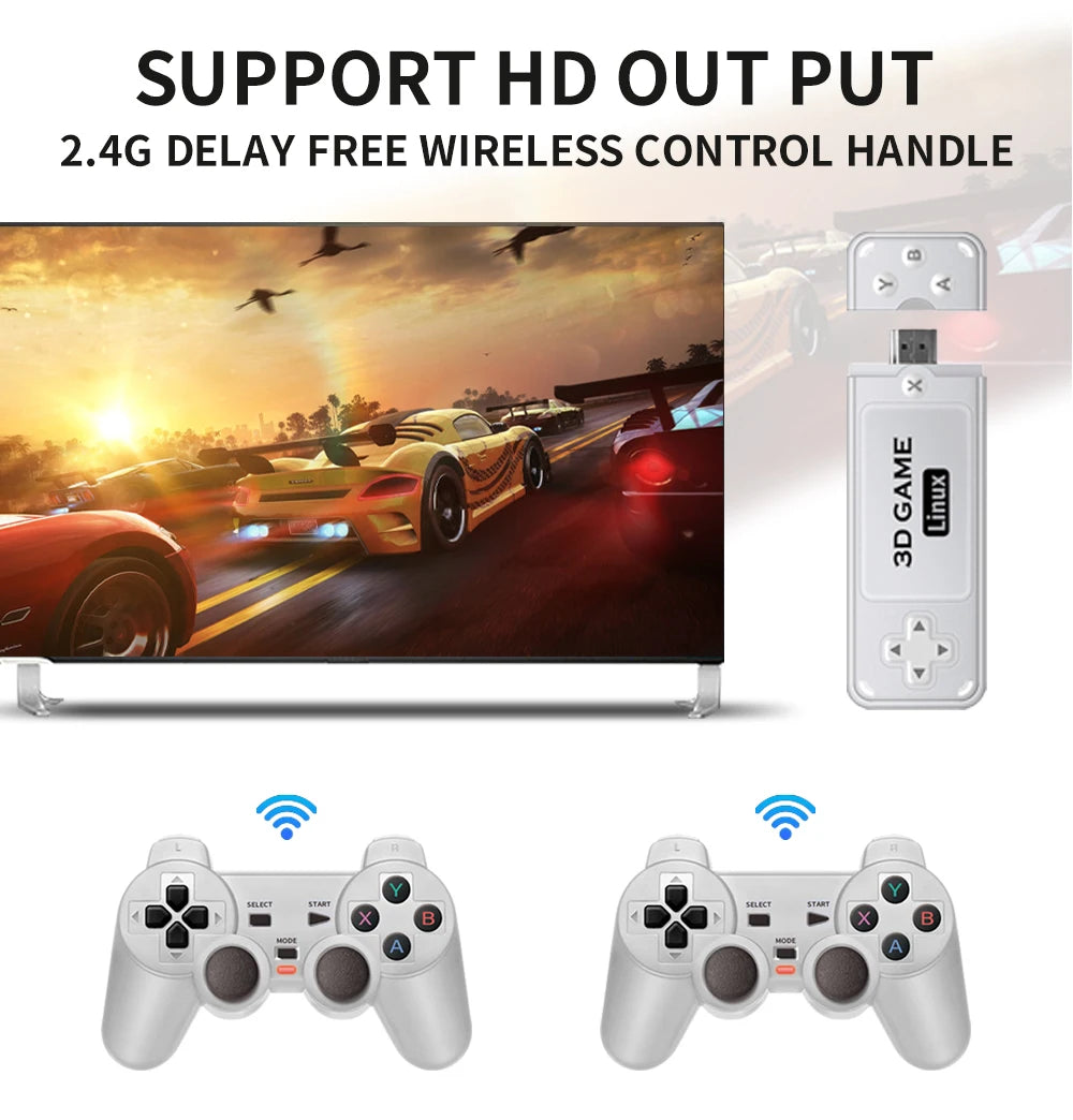 BOYHOM Y6 Retro Game Console 4K 60fps HDMI Output Low Latency GD10 TV Game Stick Dual Handle Portable Home Game Console for GBA