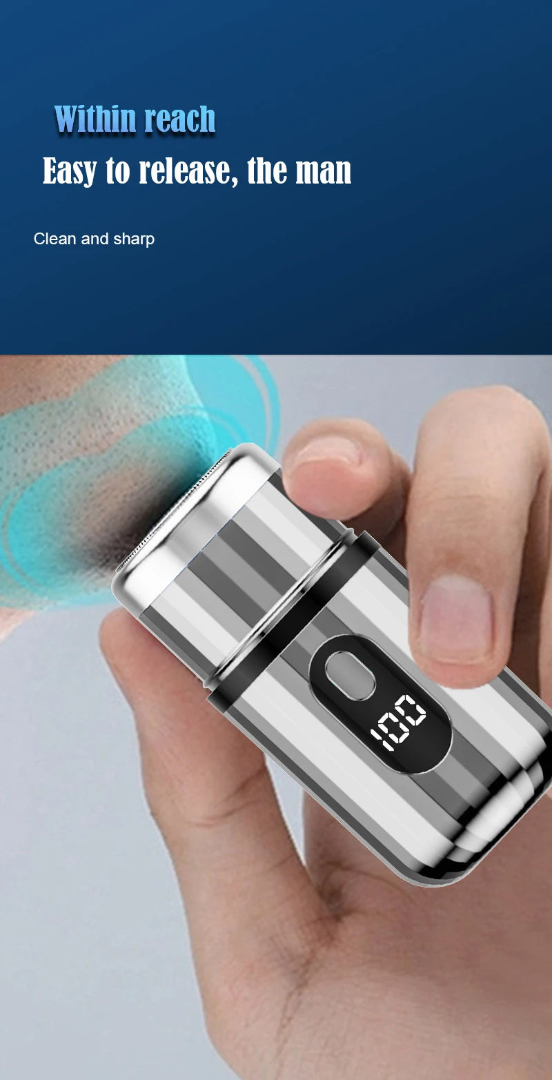Mini Electric Shaver USB-C Rechargeable Shaver Waterproof Portable Shaver Powerful Travel Home Use Cordless Shaver - Nova Electronics
