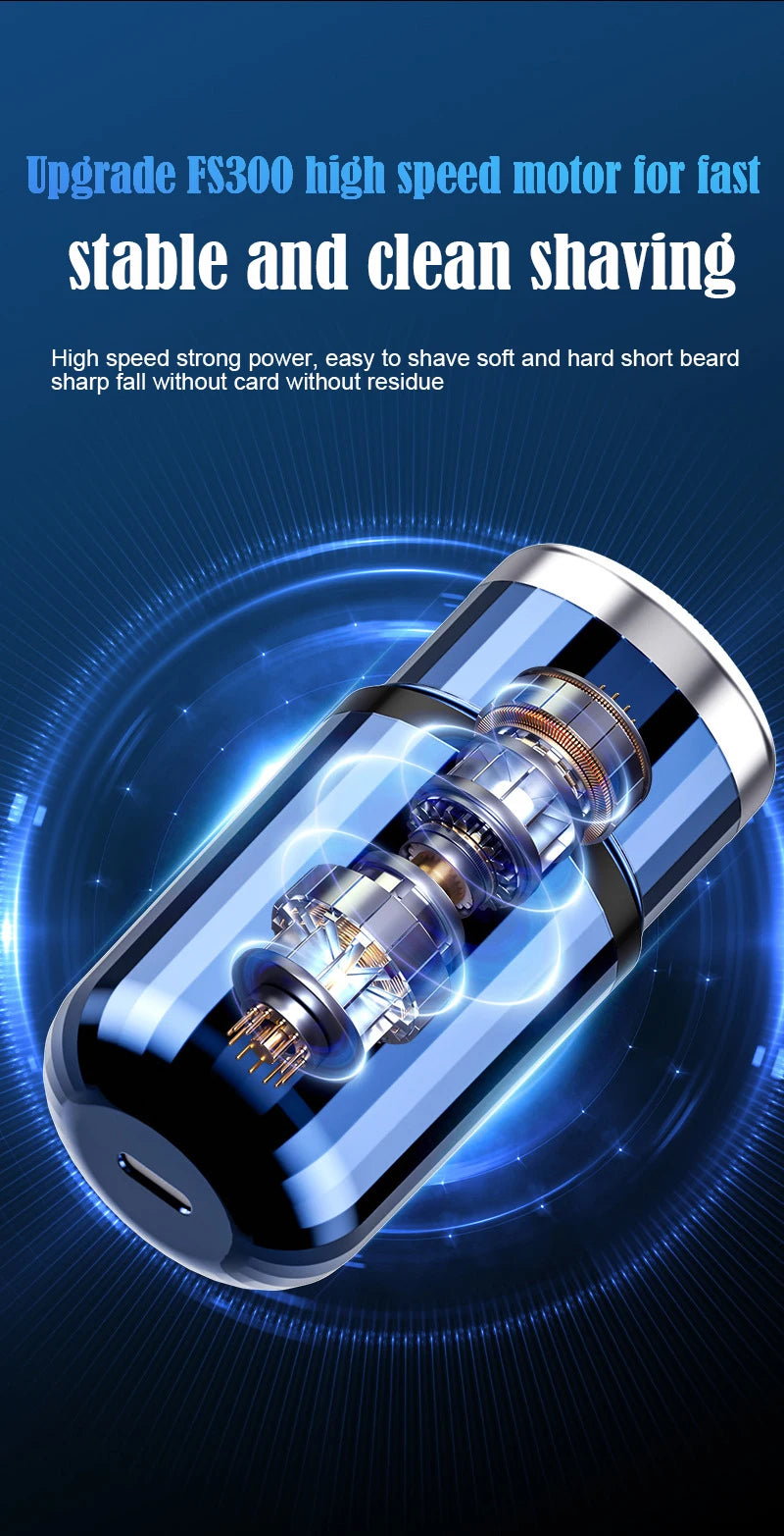 Mini Electric Shaver USB-C Rechargeable Shaver Waterproof Portable Shaver Powerful Travel Home Use Cordless Shaver - Nova Electronics