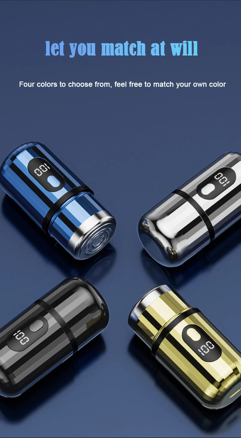 Mini Electric Shaver USB-C Rechargeable Shaver Waterproof Portable Shaver Powerful Travel Home Use Cordless Shaver - Nova Electronics